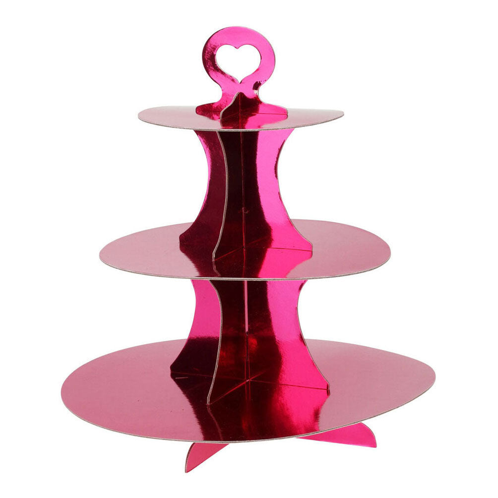 Etagère karton 3 laags roze