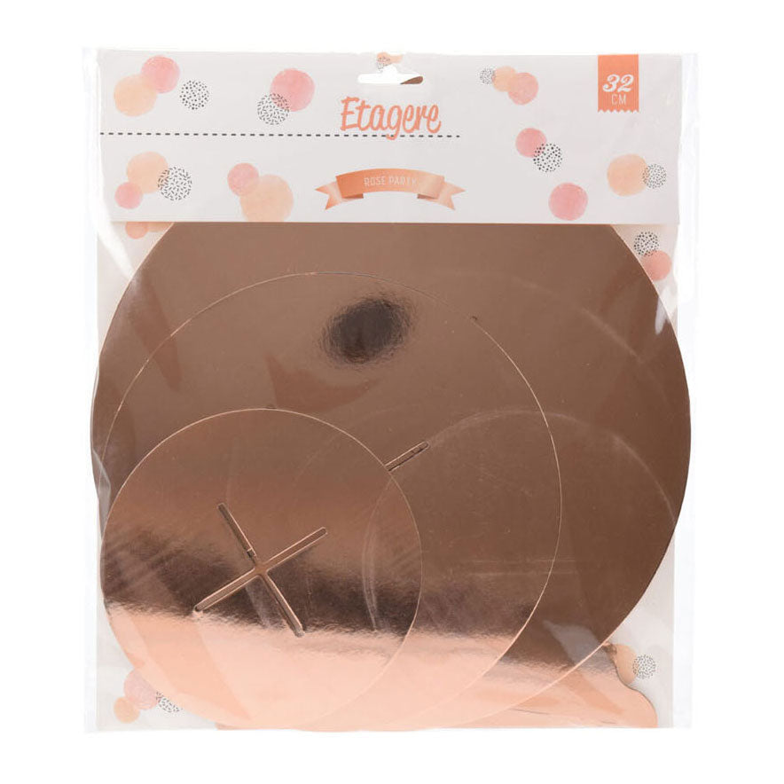 Etagère kartonnen 3 laags roze