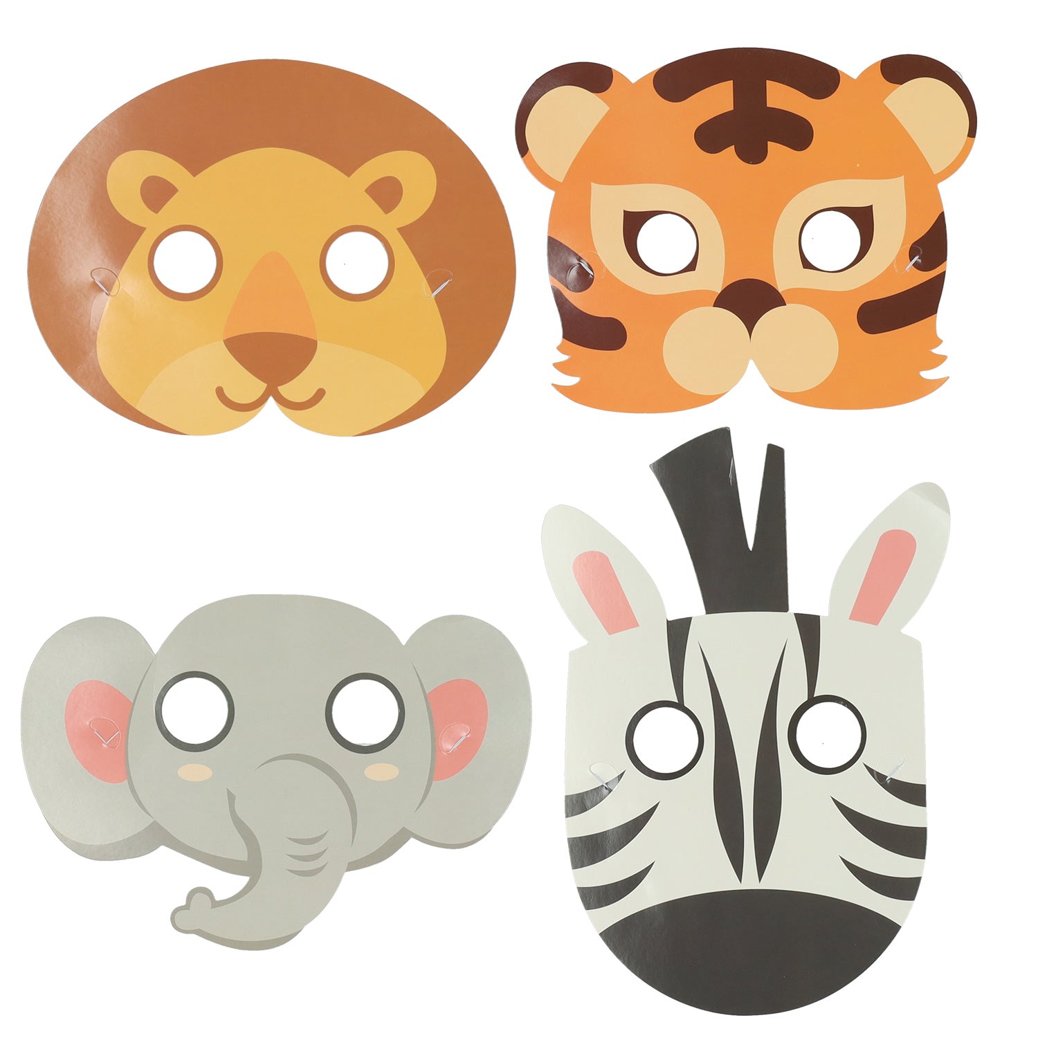 Masker jungle papierset, 8st.