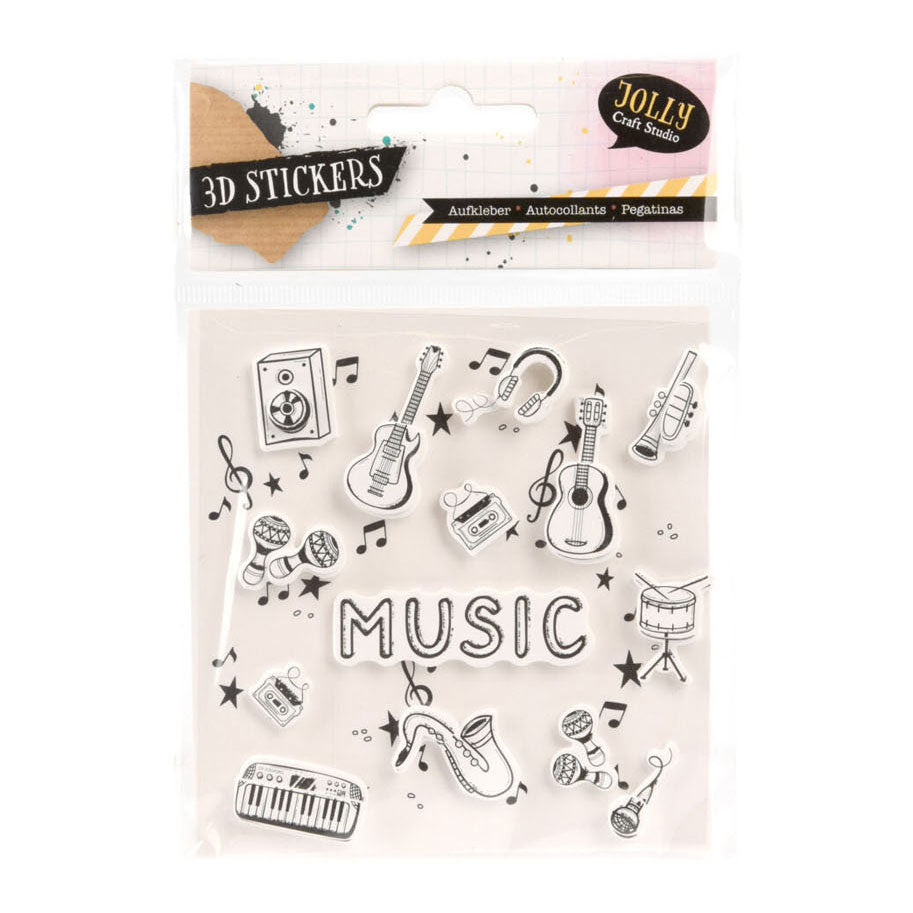 Stickers 3D muziekontwerp