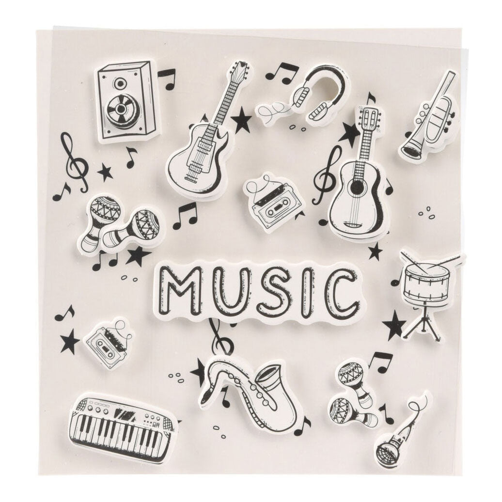 Stickers 3D muziekontwerp