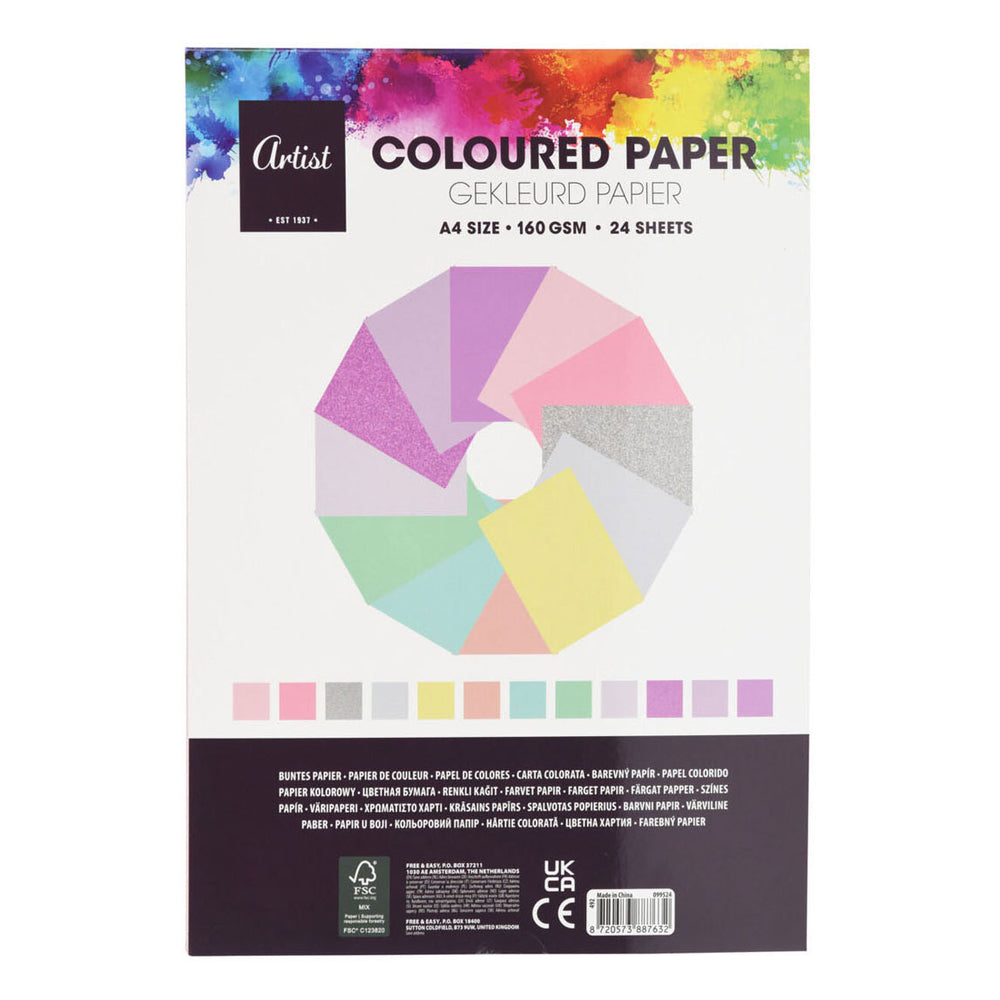 Papierblok gekleurd recht