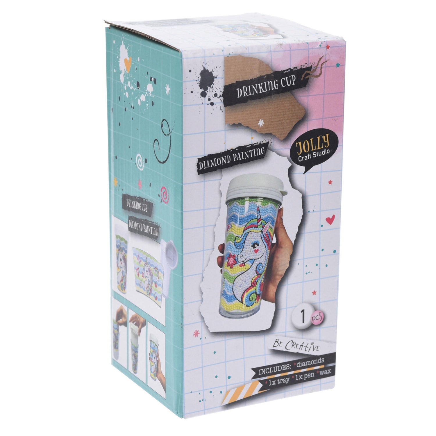 Maak je eigen drinkbeker diamantschilderij