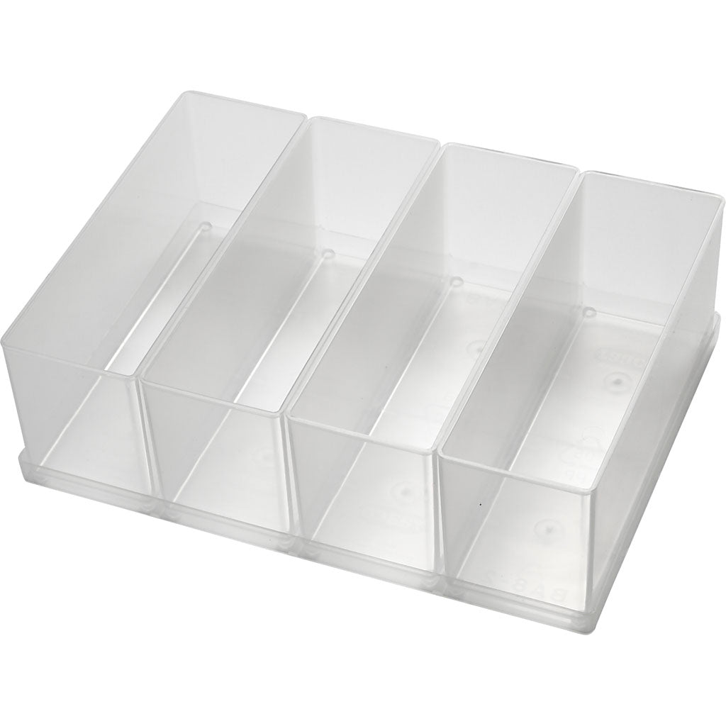 Raaco inzet box, afm ba8-2, h: 80 mm, afm 157x55 mm, 4 stuk 1 doos