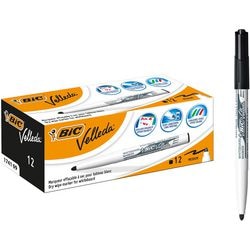 Whiteboard marker bic 1741 velleda kunststofhouder breed 1,4 mm zwart rond