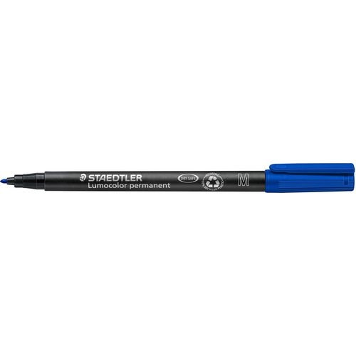 Staedtler pen lumocolor 317 fiber 1mm blauw watervast