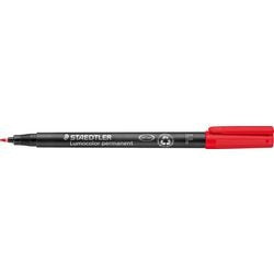 Marker permanent staedtler lumocolor 318-2 medium 0,6m rood wateroplosbaar 10 st