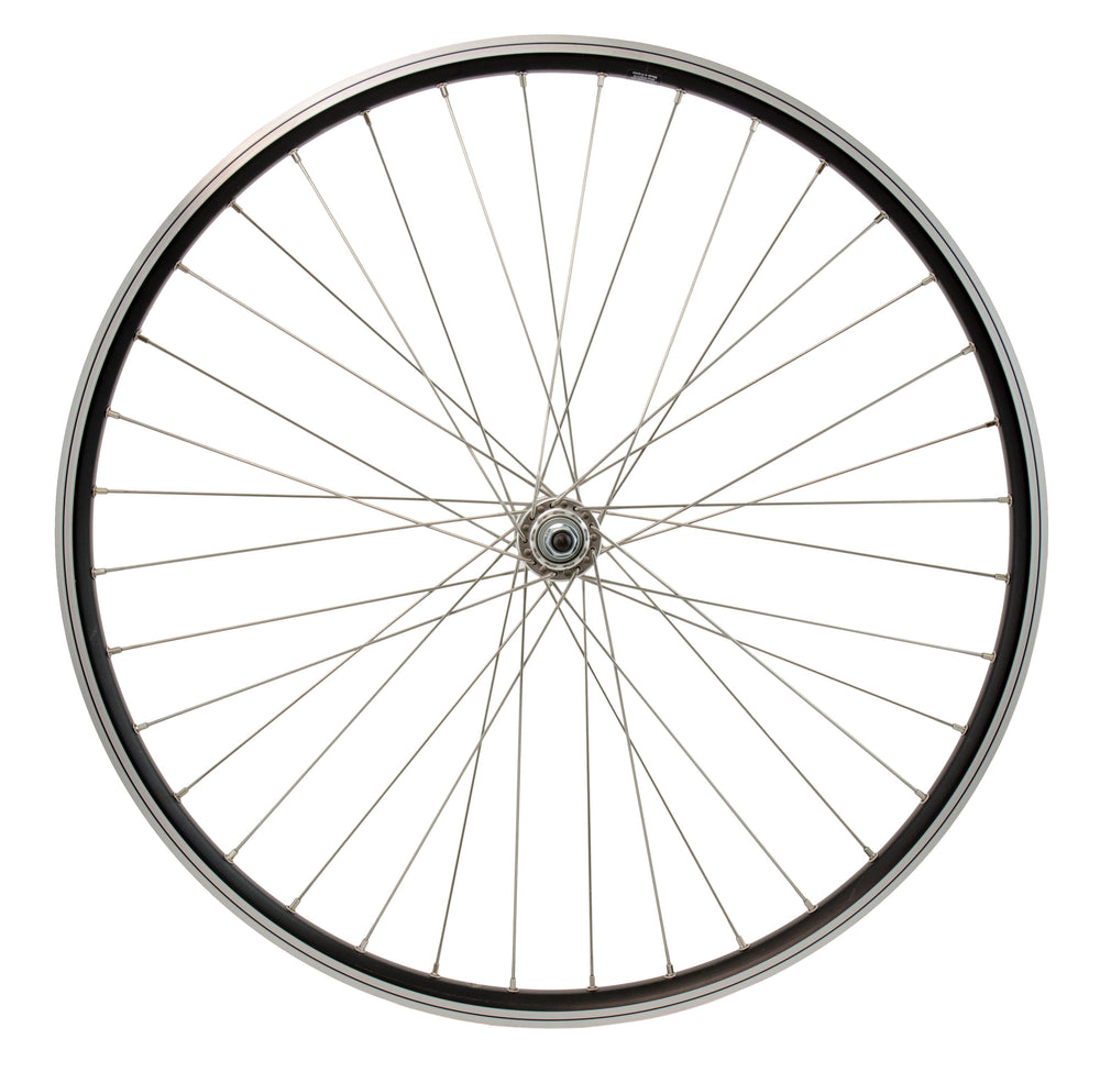 Cordo voorwiel 26 19-559 vaste as rvs spaken zwart