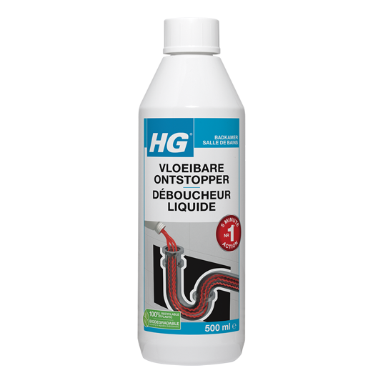 Hg vloeibare ontstopper (500 ml) | effectief de afvoer ontstoppen