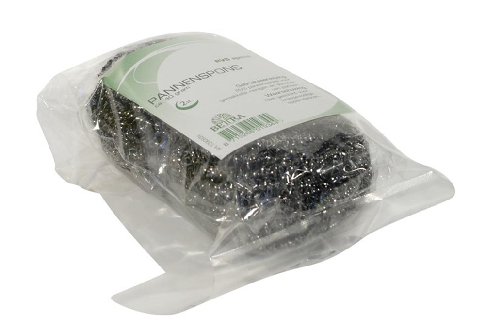 Luva reinigingsspons rvs 40-grams set ã 2