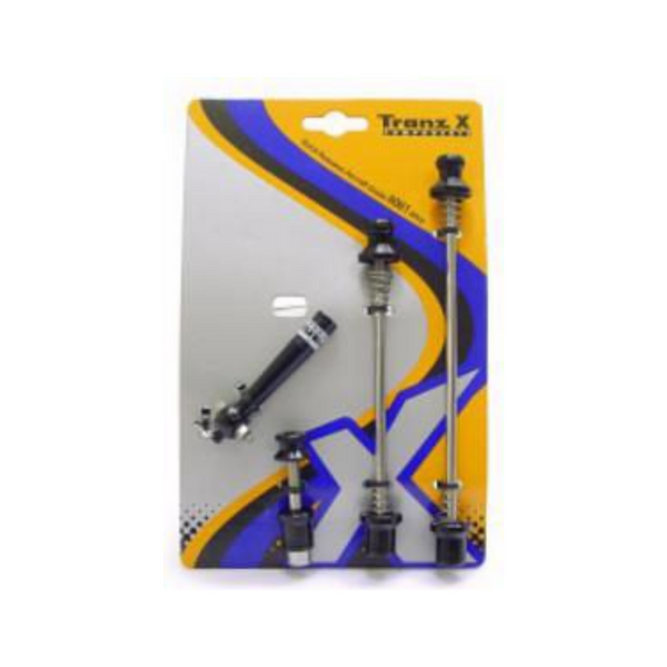 Tranzx JD-060 quick release skewer with lock 2xM5 and 1xM6 black on card