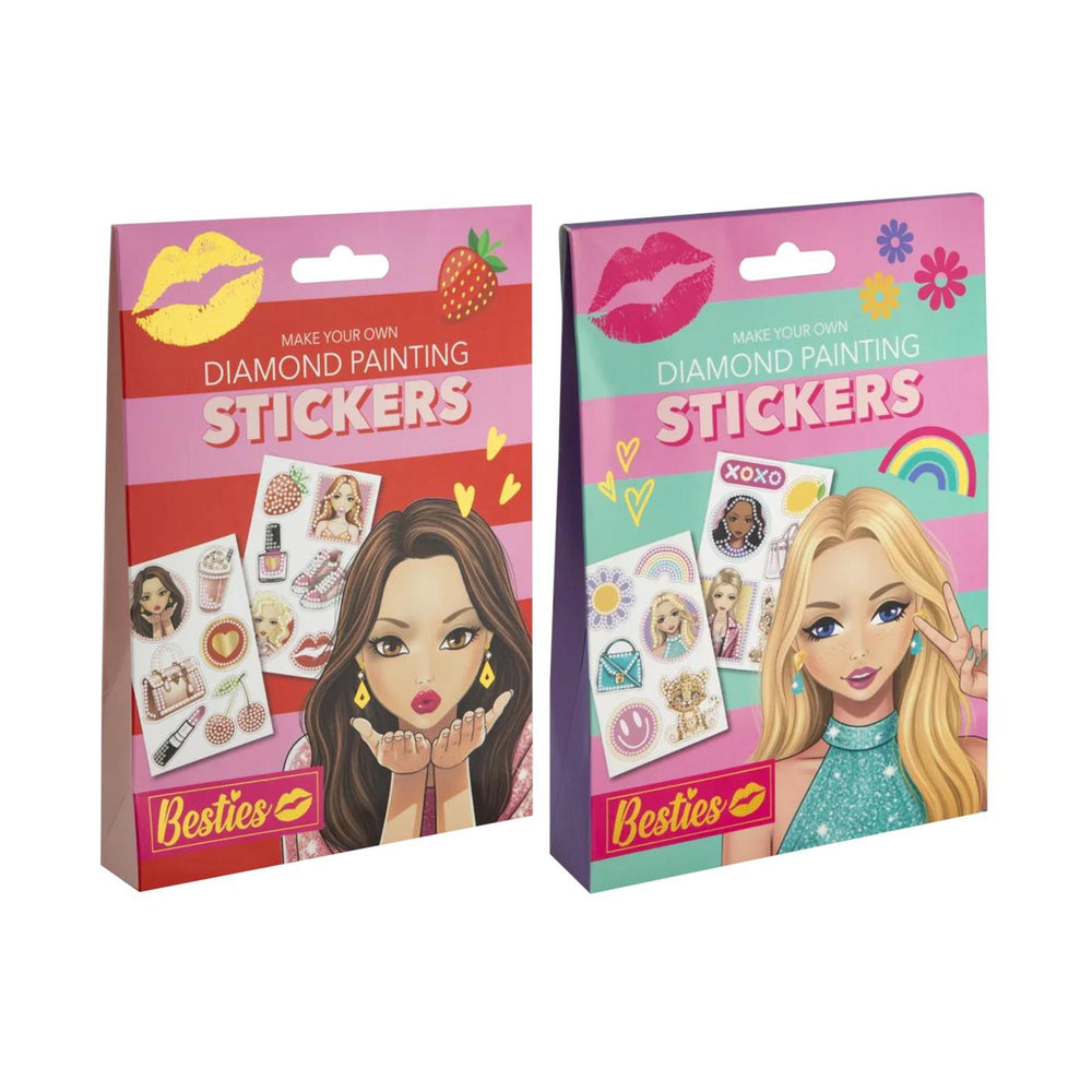 Creatieve knutselgroep diamant schilderij stickers, 12dlg.