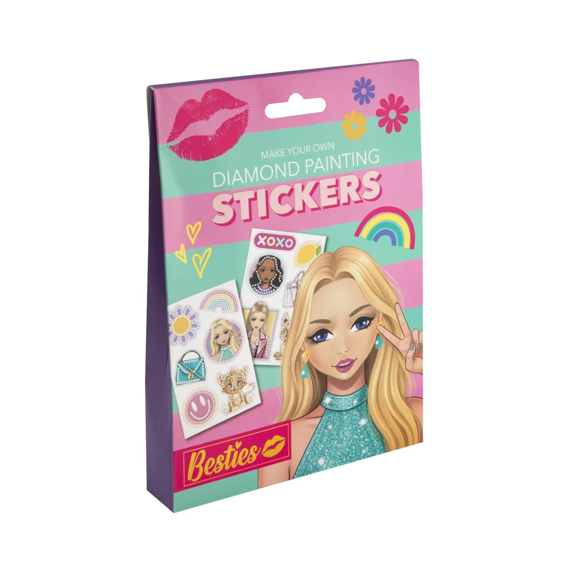Creatieve knutselgroep diamant schilderij stickers, 12dlg.