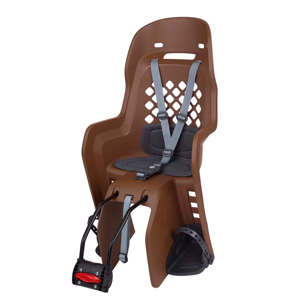 Polisport achterzitje Joy frame bev. bruin grijs donker