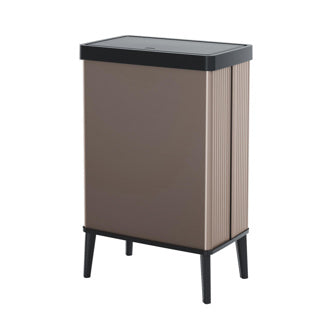 Curver verto hoge prullenbak 54l push parelroze