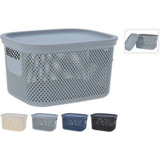 Opbergbox met deksel 6 liter 4 assorti | 2 stuks