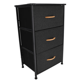 No brand kast met 3 inklapbare lades en ijzeren frame 45x30x73