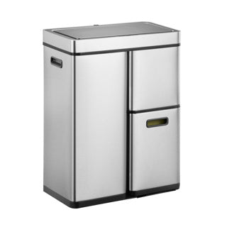 Eko - mirage plus sensor recycler 30+15+15 liter - stainless steel plastic - mat rvs - prullenbak