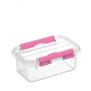 Q-line fun bakopbergbox 0,5l transparant roze