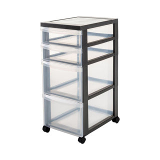 Iris ladekast 2x15l 2x7.5l 39x29x62 cm met wieltjes