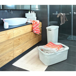 Curver stijl wasmand 45 l vintage wit