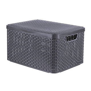 Curver style mand l met deksel antraciet