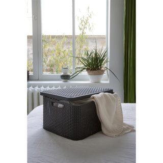 Curver style mand l met deksel antraciet