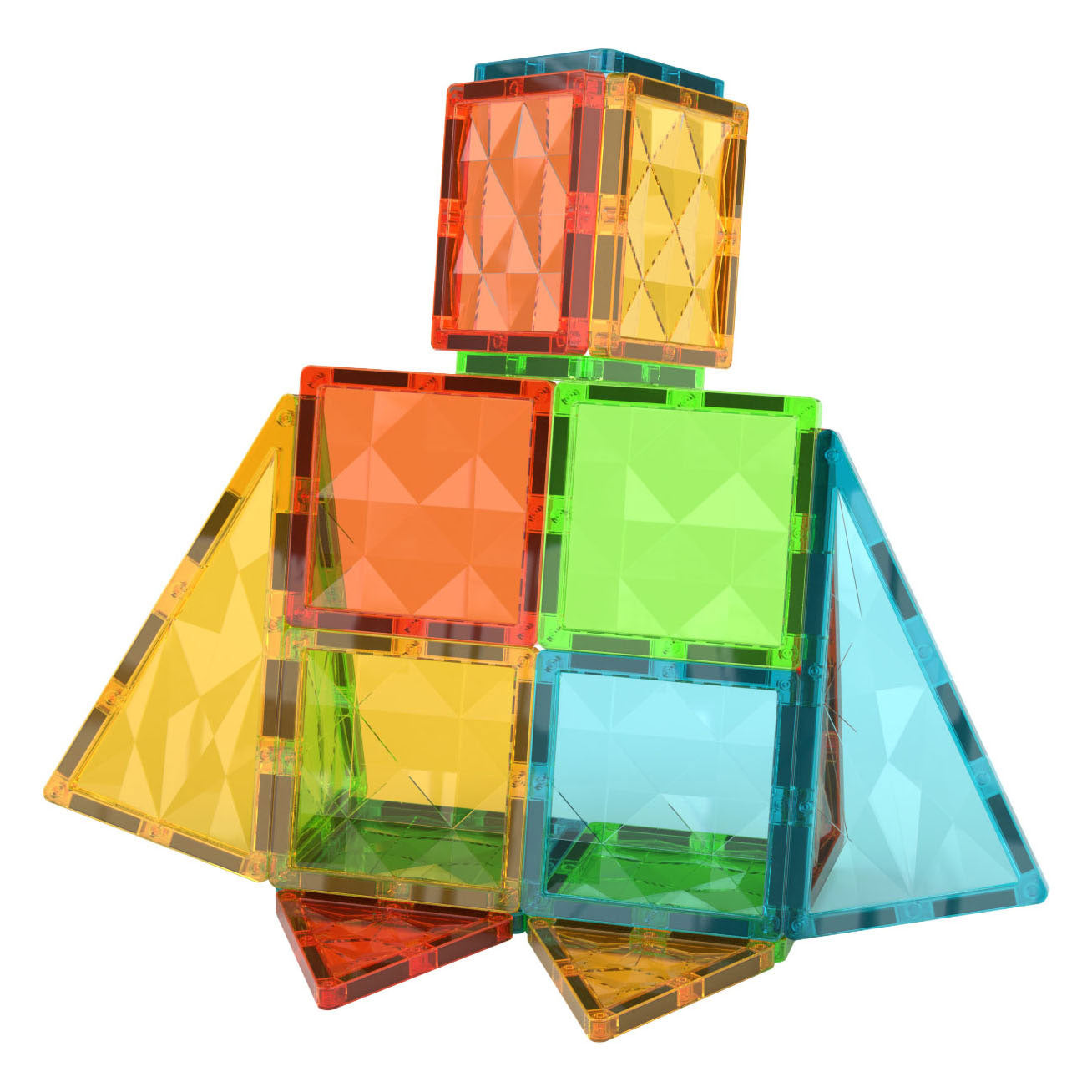 Oku geomag magnetische tegels edelstenen 16 delig