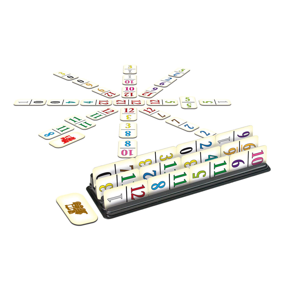 Tactic mexican train – bordspel – compacte editie – klassiek dominospel – vanaf 7 jaar – 2 of meer spelers