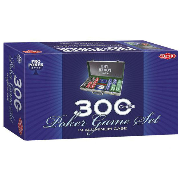 Tactic pro poker set – pokerset – luxe aluminium koffer – 300 chips van 11,5 gram – inclusief kaarten, dobbelstenen en dealer button – vanaf 14 jaar