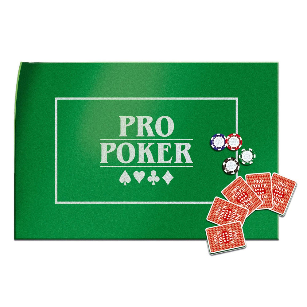 Tactic pro poker speelkleed – pokermat van stevig vilt – 90x60 cm – groene casino lay-out – voor texas hold’em en andere pokervarianten – geschikt voor 2 tot 12 spelers – vanaf 14 jaar
