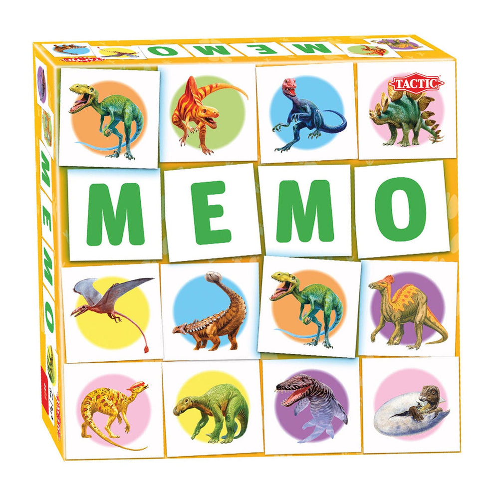 Tactic memo dino's - memospel - zoek de juiste paren - kleurrijke dinosaurussen en prehistorische reptielen - educatief gezelschapsspel voor kinderen en families - 2 tot 6 spelers - vanaf 3 jaar