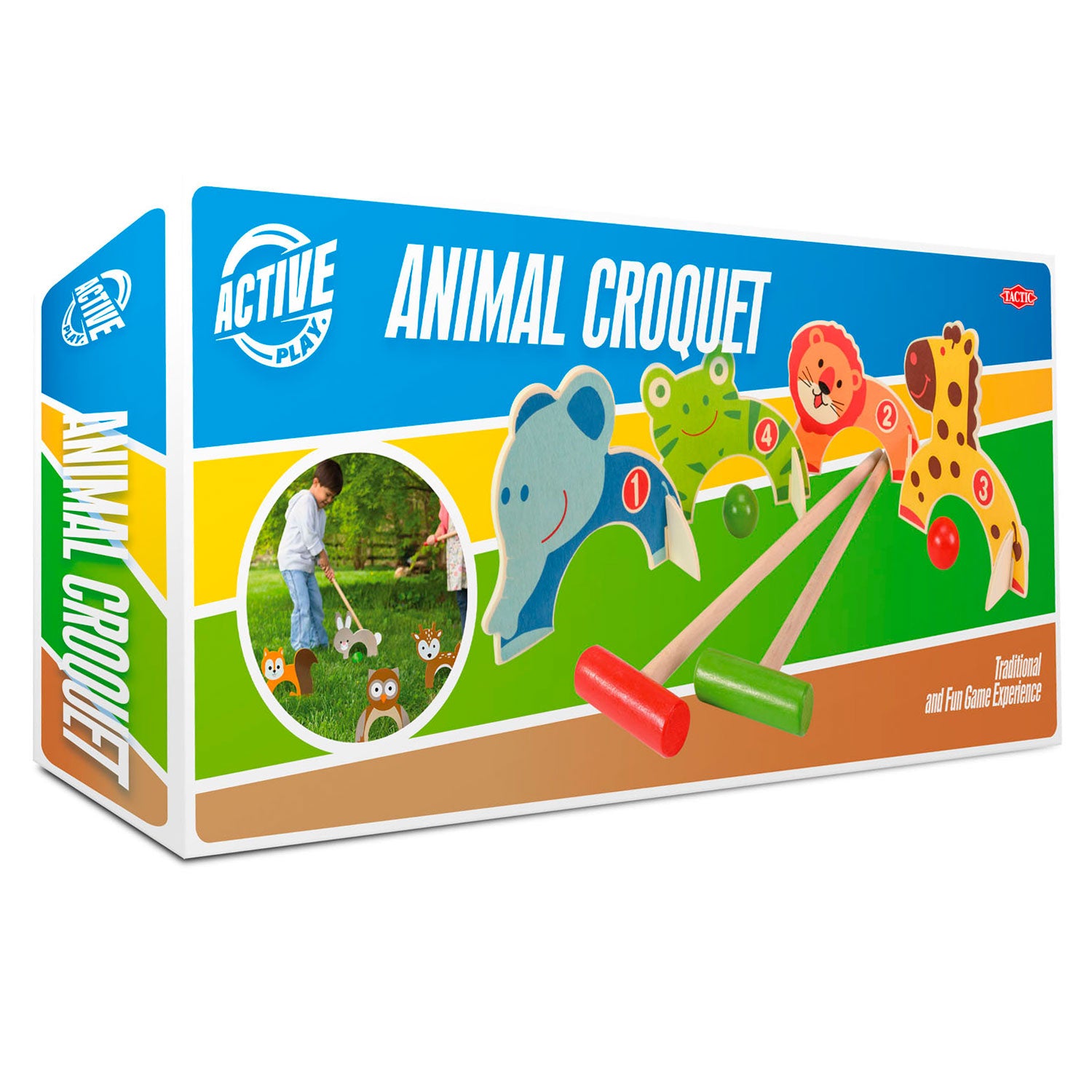 Tactic houten dierencroquetset