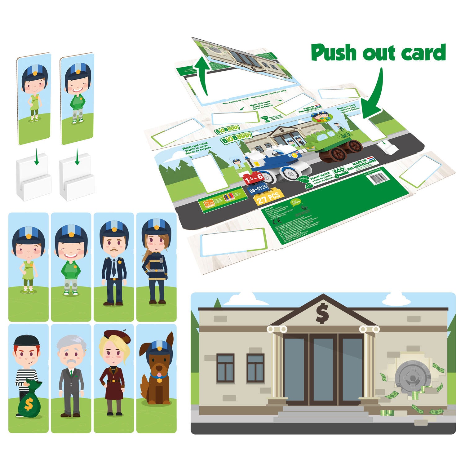 BiOBUDDi Bouwset Bank. 27dlg.