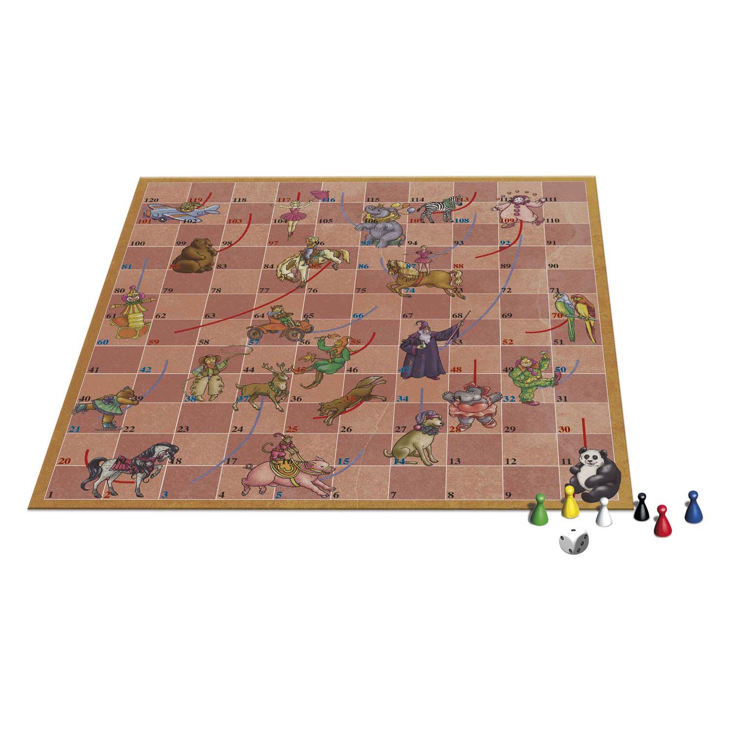 Selecteer een bordspel spellen van toen -circus slangen en ladders