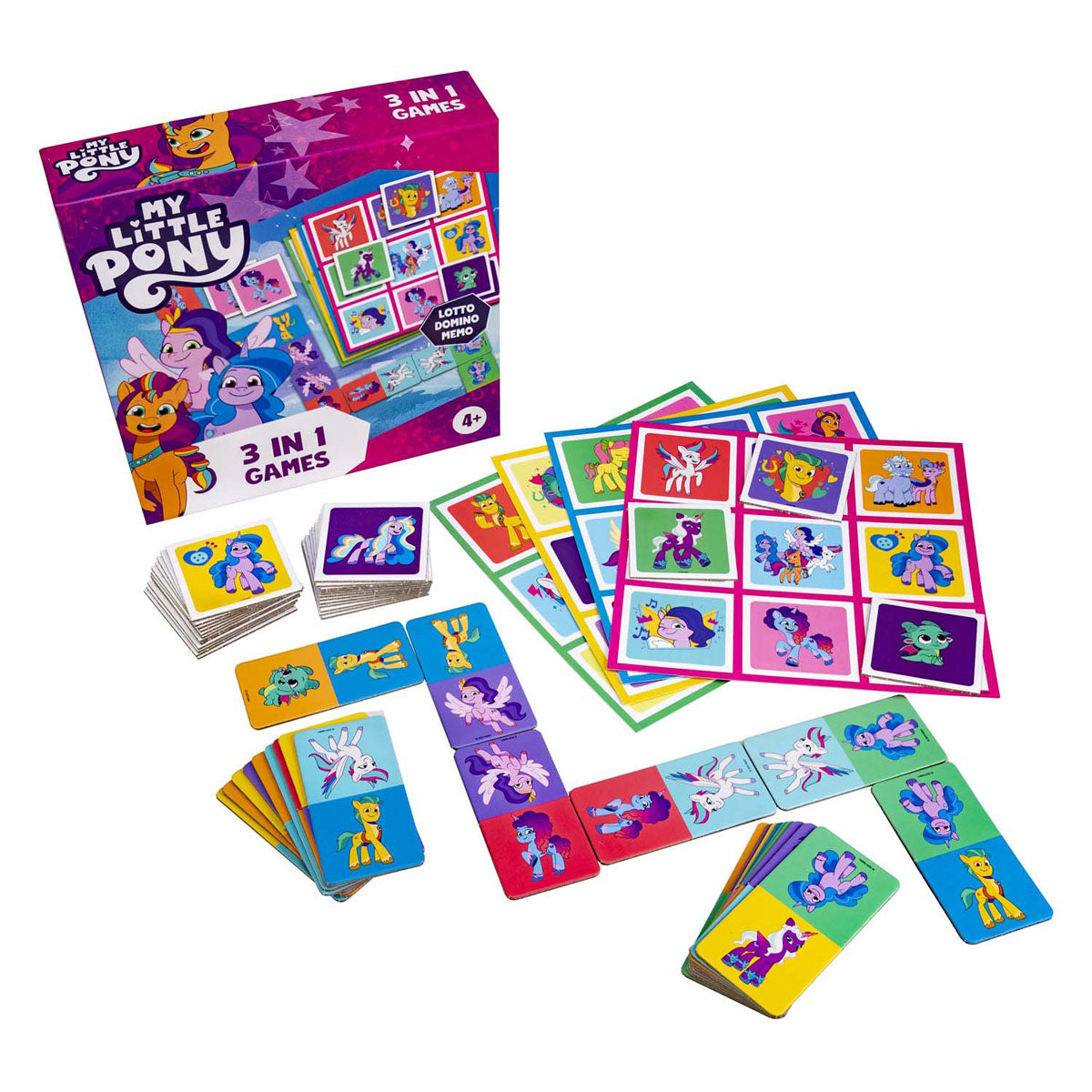 Selecteer mijn kleine pony 3in1 memo lotto domino