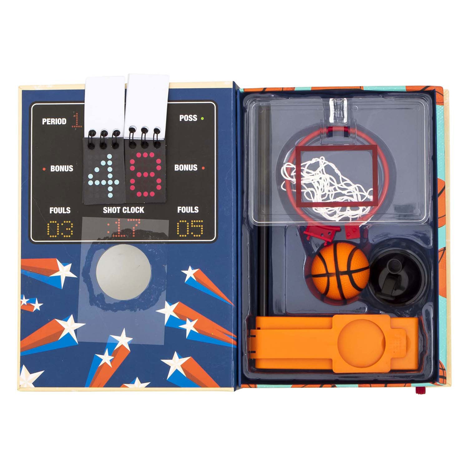 Selecta basketbalspel - schieten met hoepels