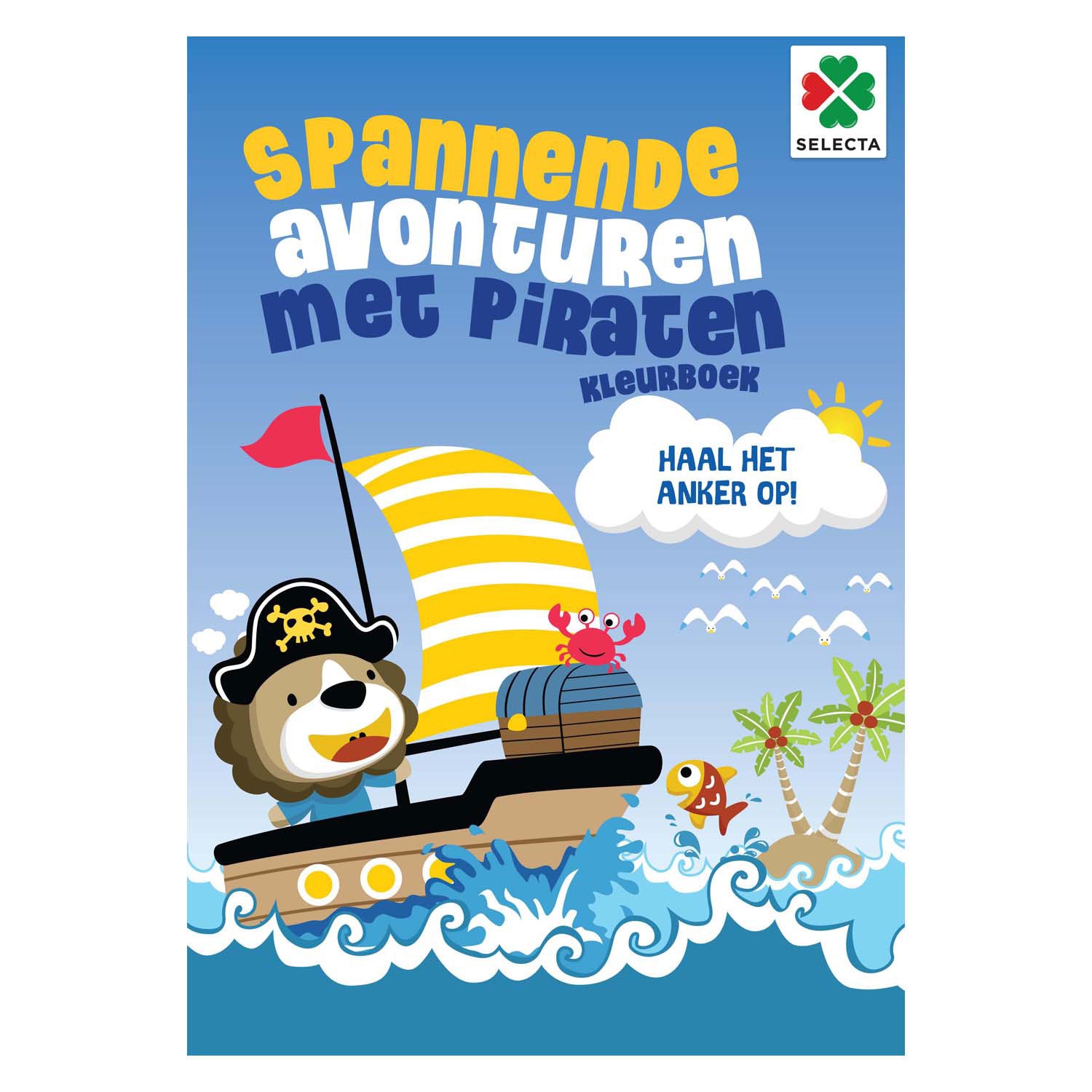 Selecteer een spannende avonturen met piraten kleurboek