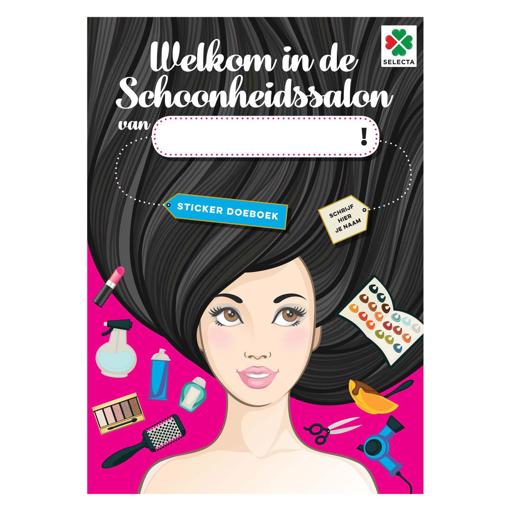 Selecteer welkom in mijn schoonheindssalon stickerboek