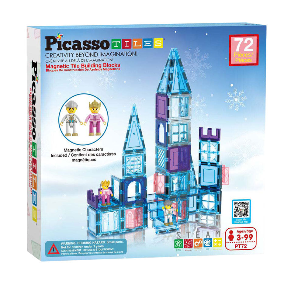 Picasso tiles tactic - constructiespeelgoed - magnetic tiles - magnetische tegels - winter thema - stem speelgoed - creatief bouwspeelgoed - 72-delig - vanaf 3 jaar