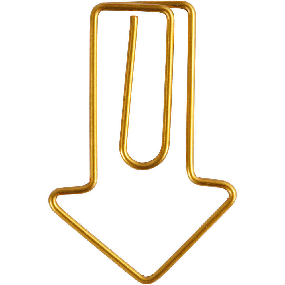 Clips, pijl, afm 40x25 mm, goud, 6 stuk 1 doos
