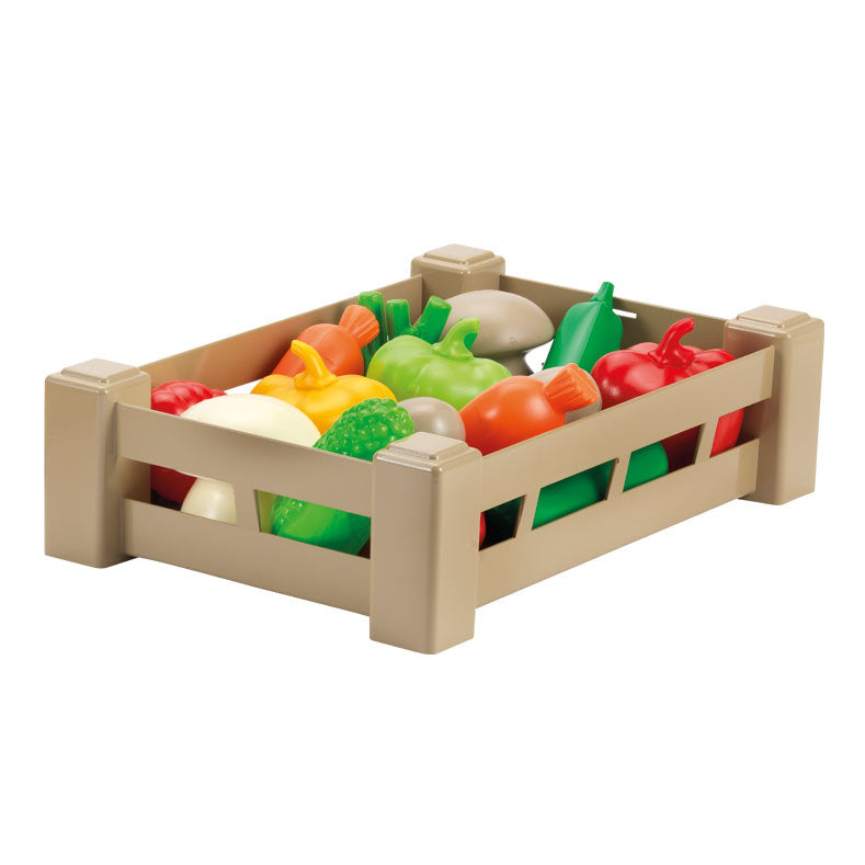 Ecoffier kratje met kunststof fruit en groenten assorti