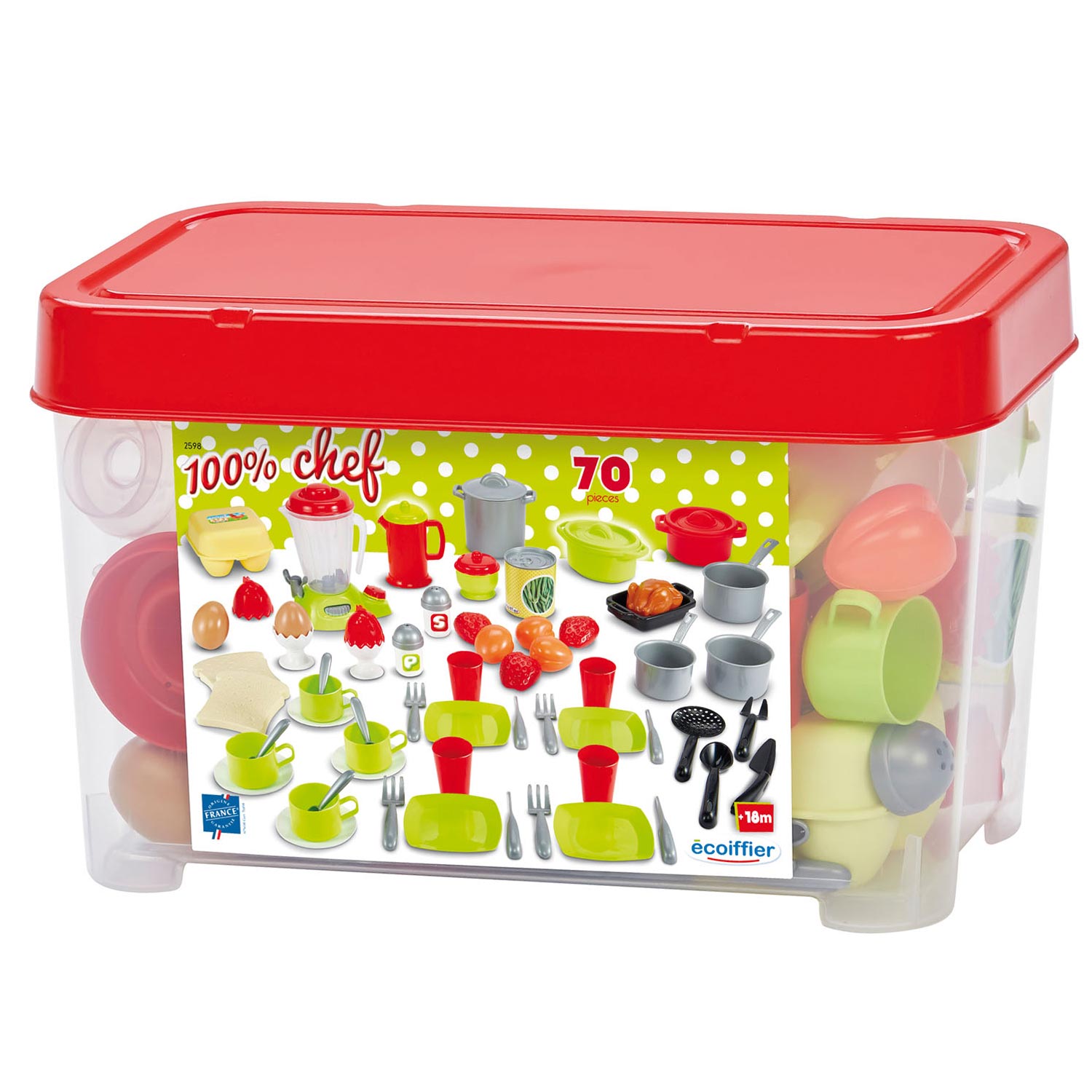 Ecoiffier 100% Chef-servies in Opbergbox