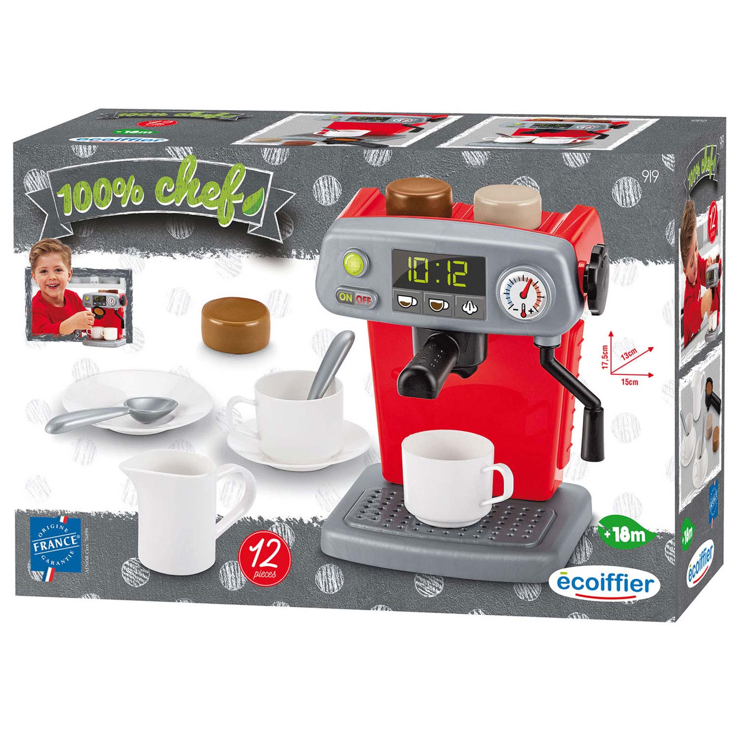 Ecoiffier 100% chef koffiemachine