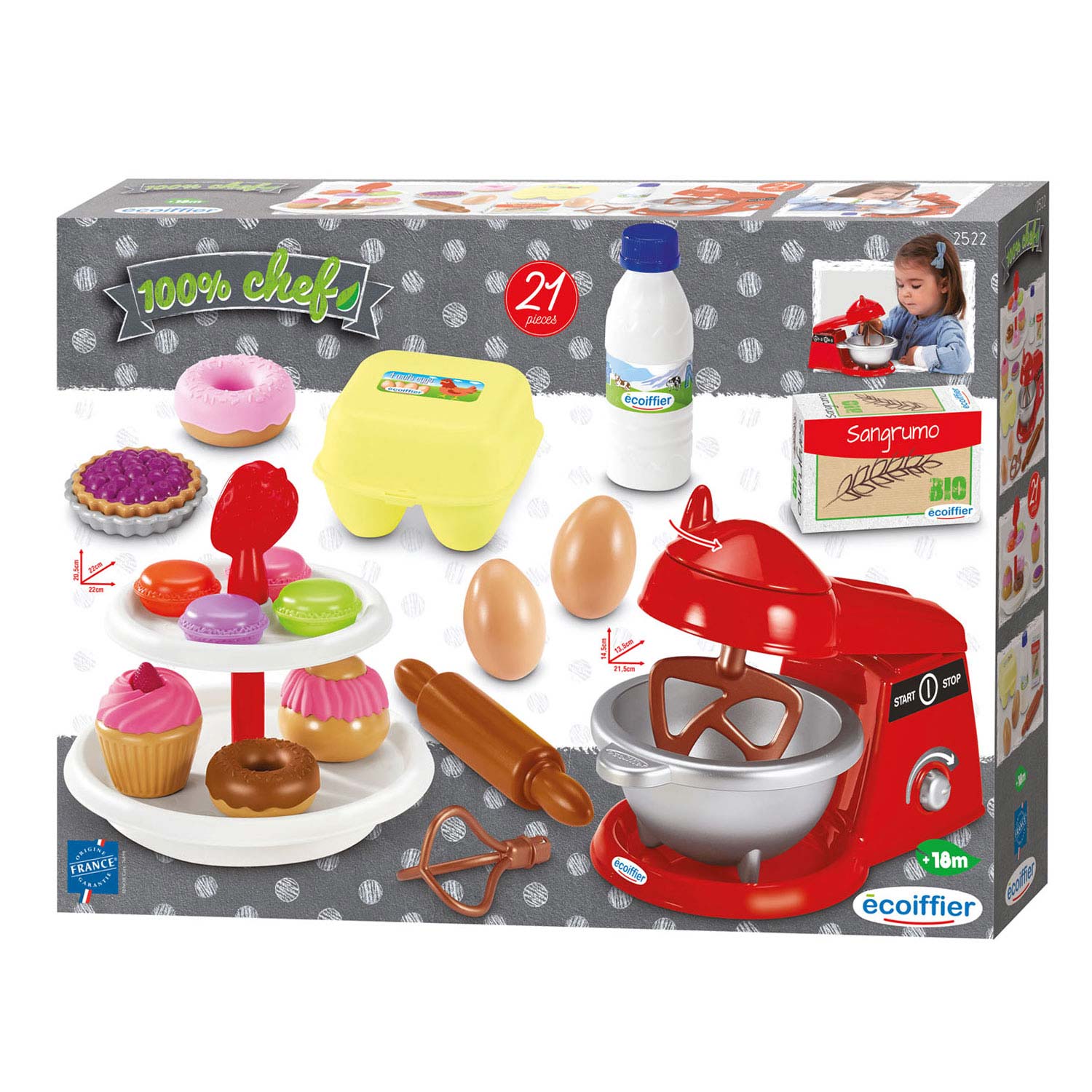 Ecoiffier 100% Patisserieset, 21dlg.