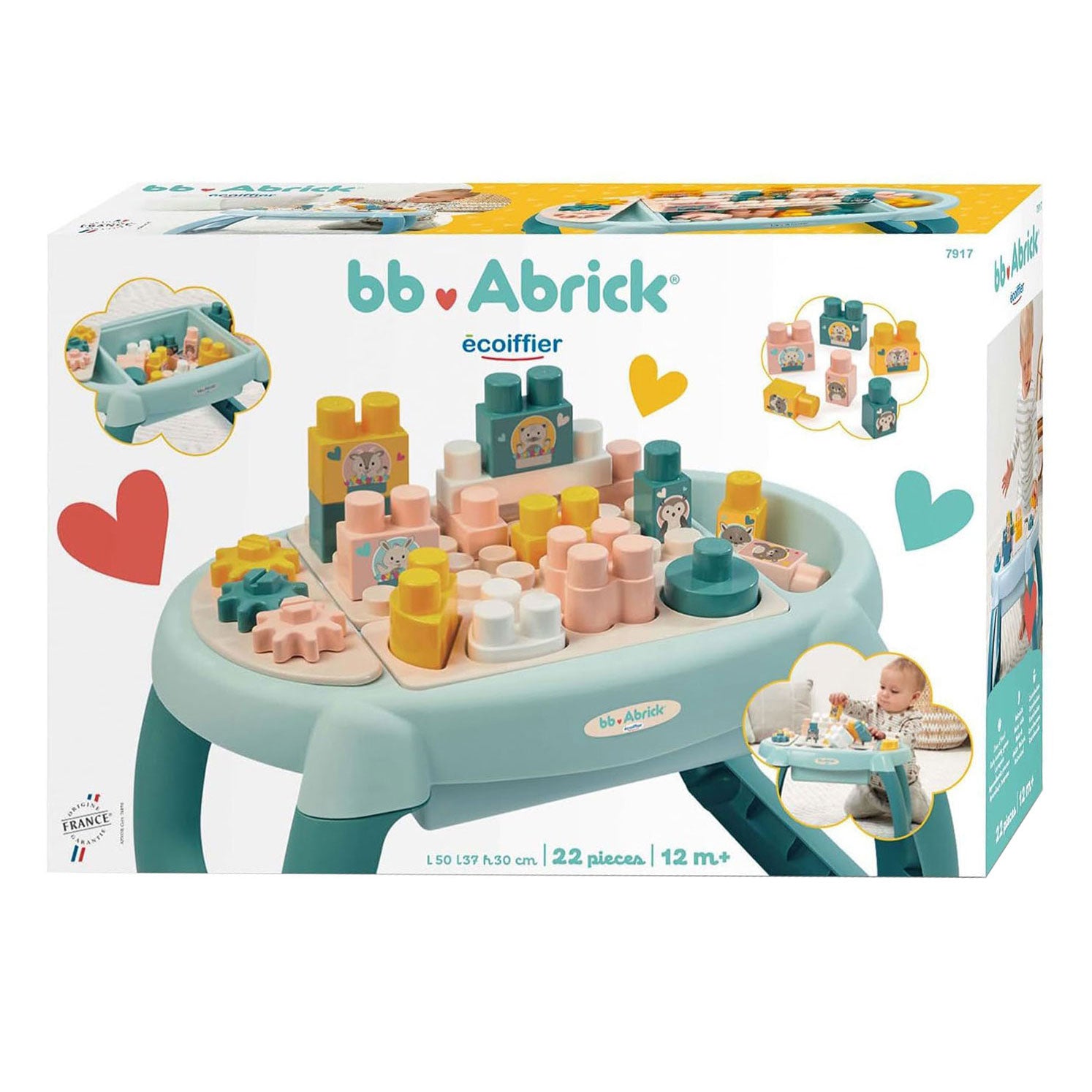 Ecoiffier abrick ecoiffier bb abrick eerste activiteitentafel met blokken