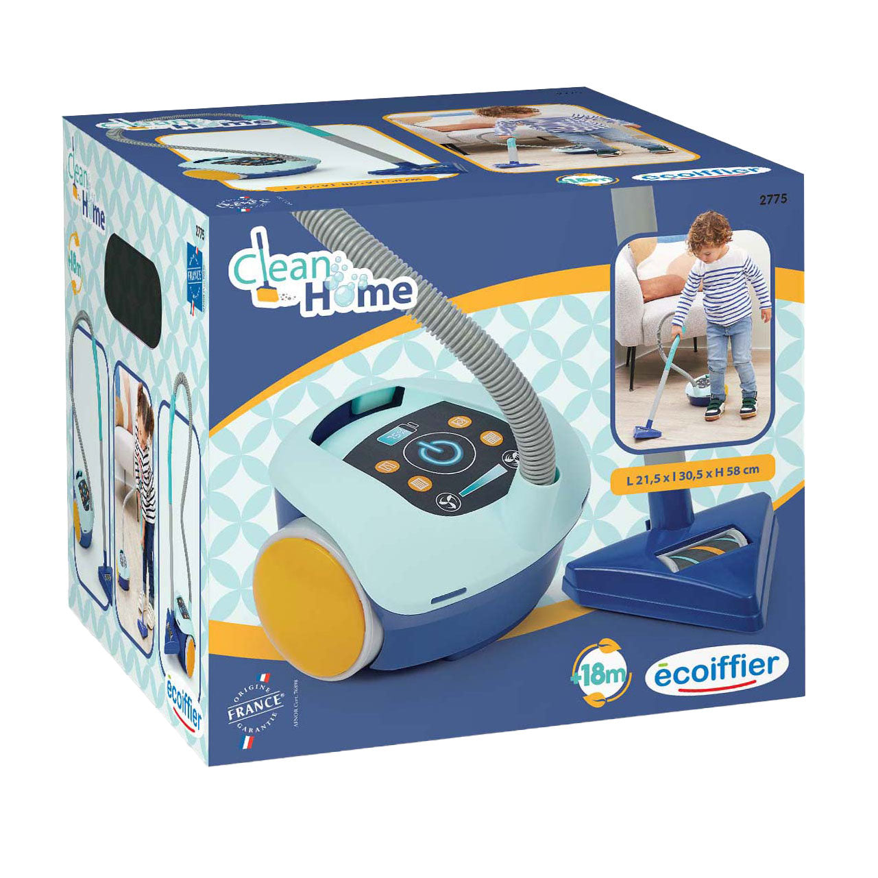 Ecoiffier speelgoedstofzuiger blauw
