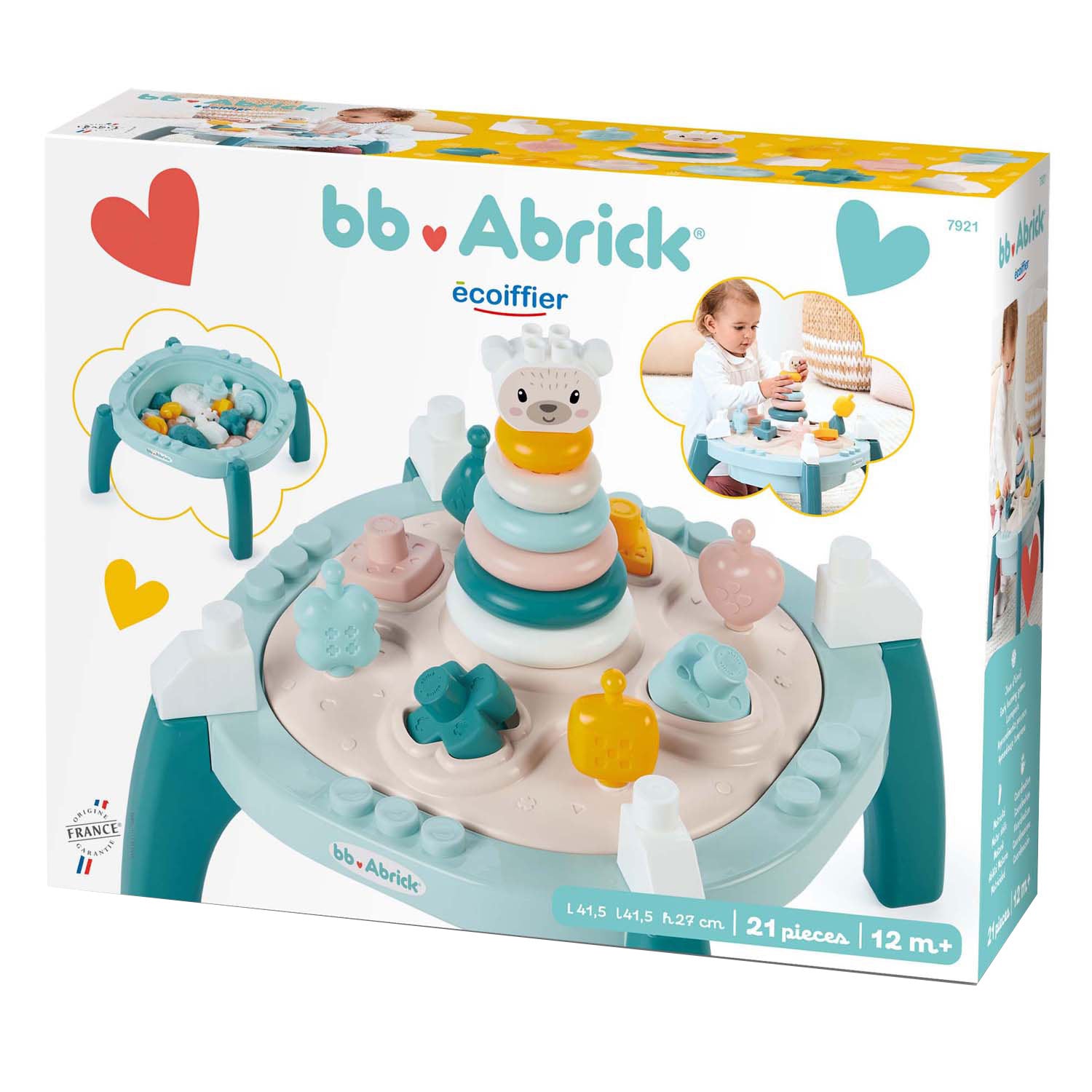 Ecoiffier bb abrick baby mijn eerste activiteitentafel - 21dlg.