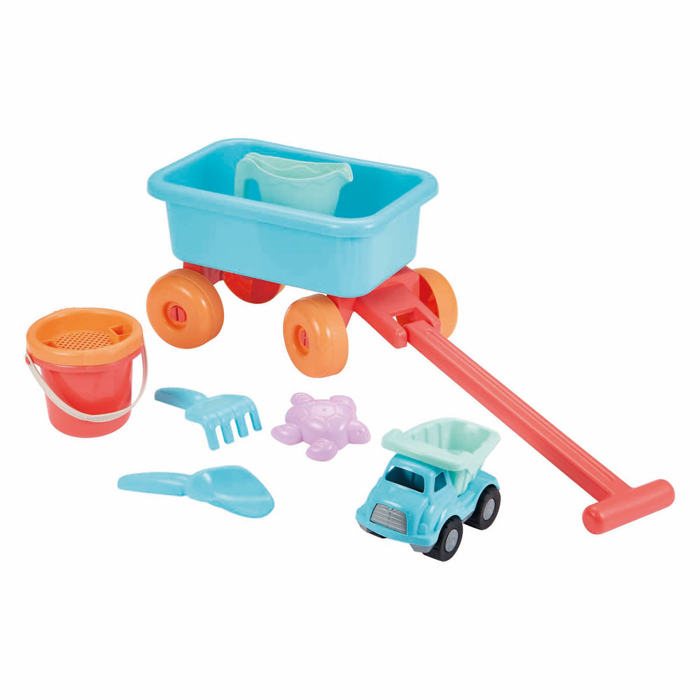 Ecoiffier strandkar met accessoires - 8dlg.
