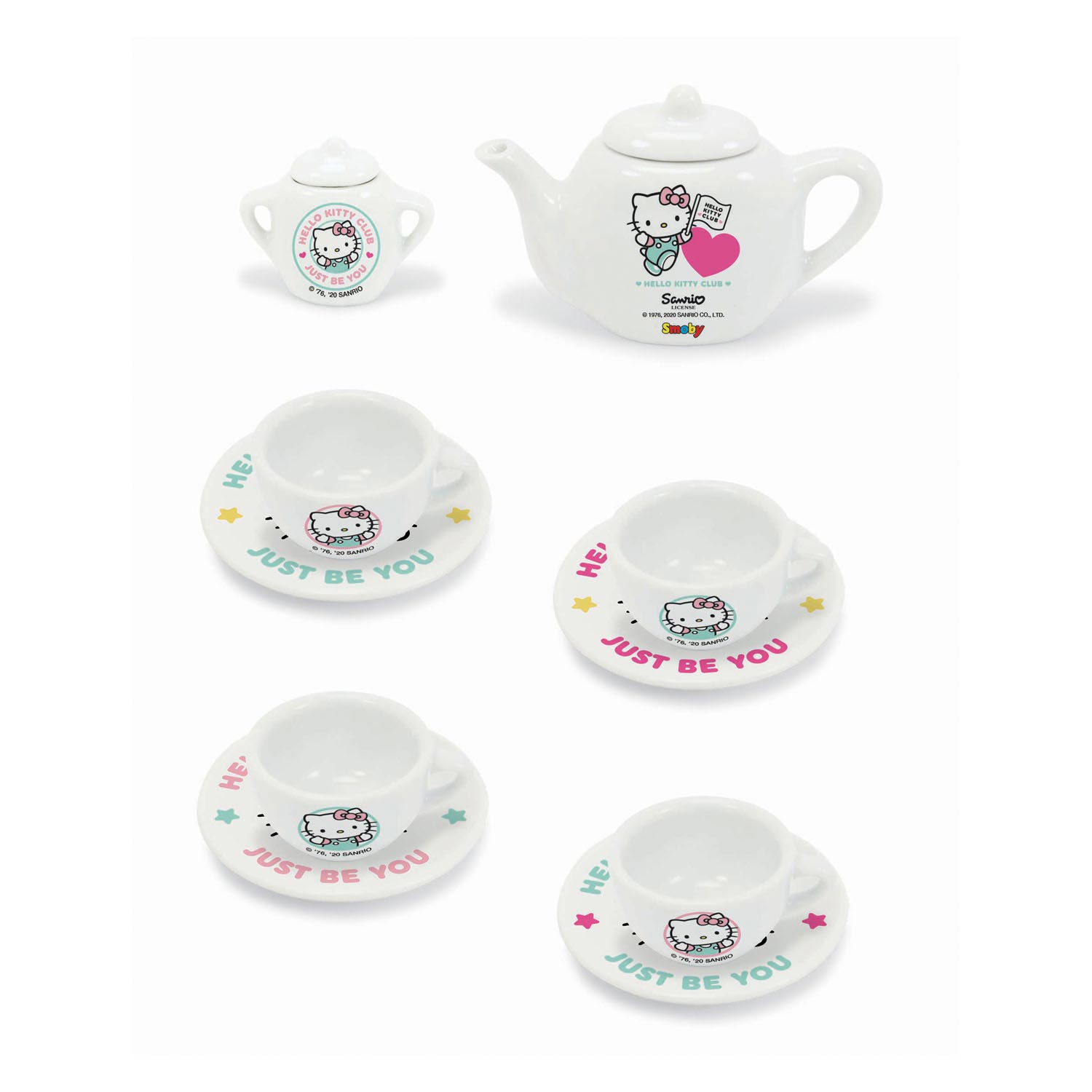 Smoby Hello Kitty Porseleinen Theeset, 12dlg.